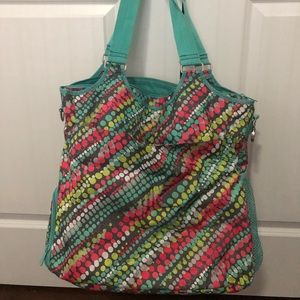 Multi colored thirty one gym yoga bag